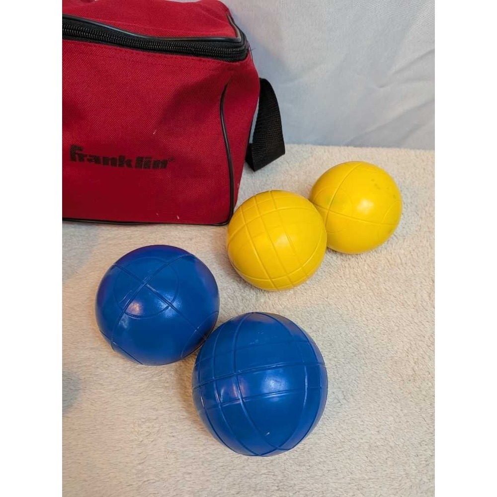 Franklin Bocce Ball Set Red Carry Bag 8 Balls + Pallino Included - Picture 5 of 14